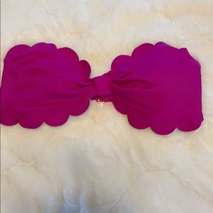 Vanilla beach magenta strapless top